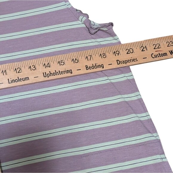 Toad & Co Dress Rufflita Size Medium Striped Sleeveless Granola Hiking Camping - Picture 5 of 11